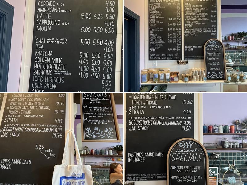 Cafe Blue Menu
