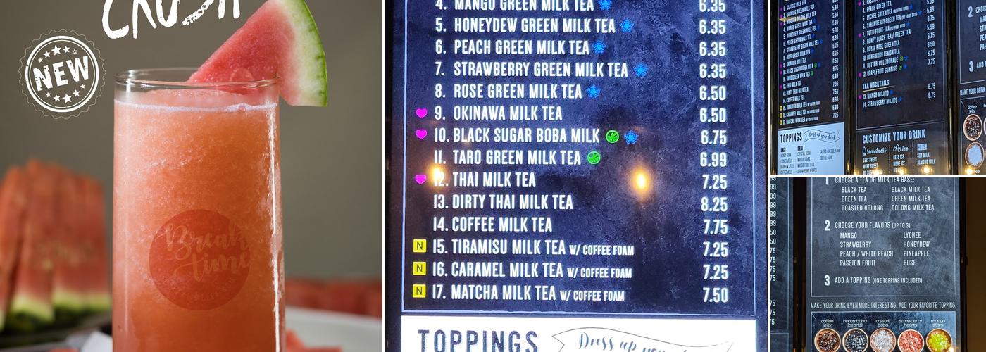 Breaktime Tea - Campbell Menu