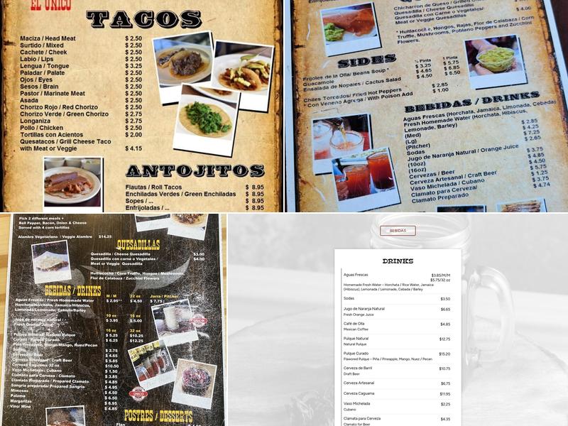 De Cabeza /El Único Menu