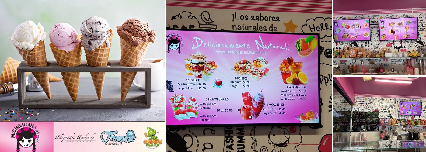 La Michoacana Ice Cream Menu