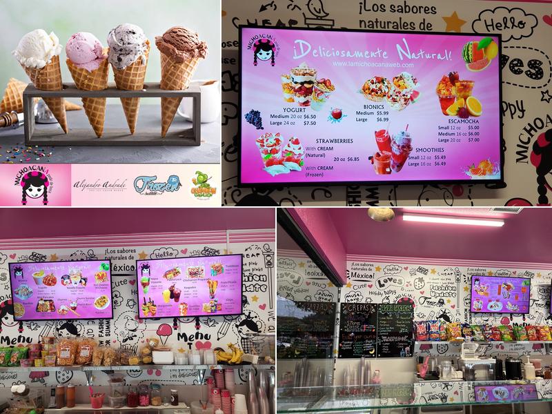 La Michoacana Ice Cream Menu