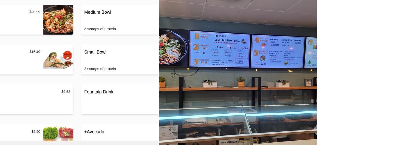 Jimmy's poke and sushi burrito 2 Menu