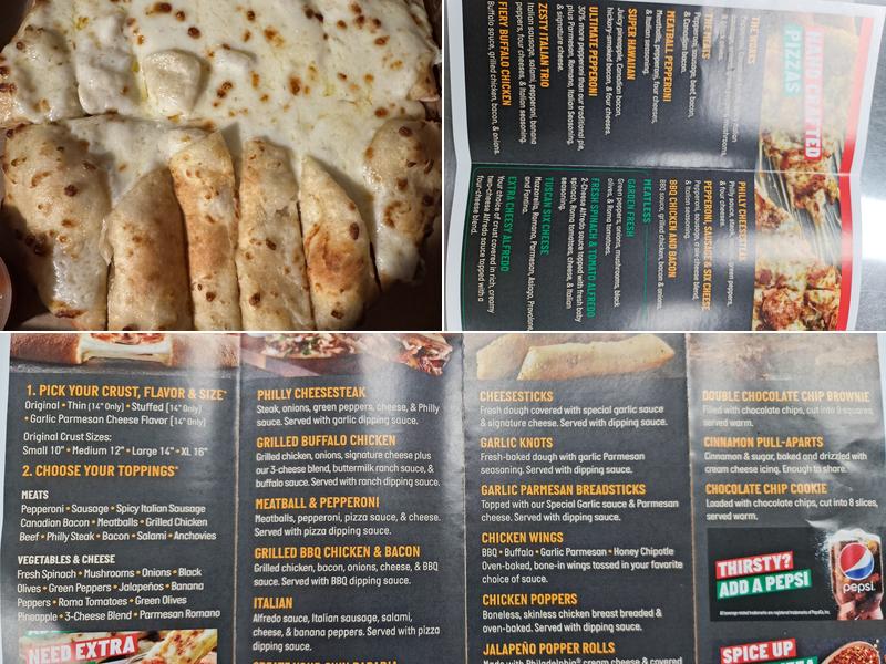 Papa Johns Pizza Menu