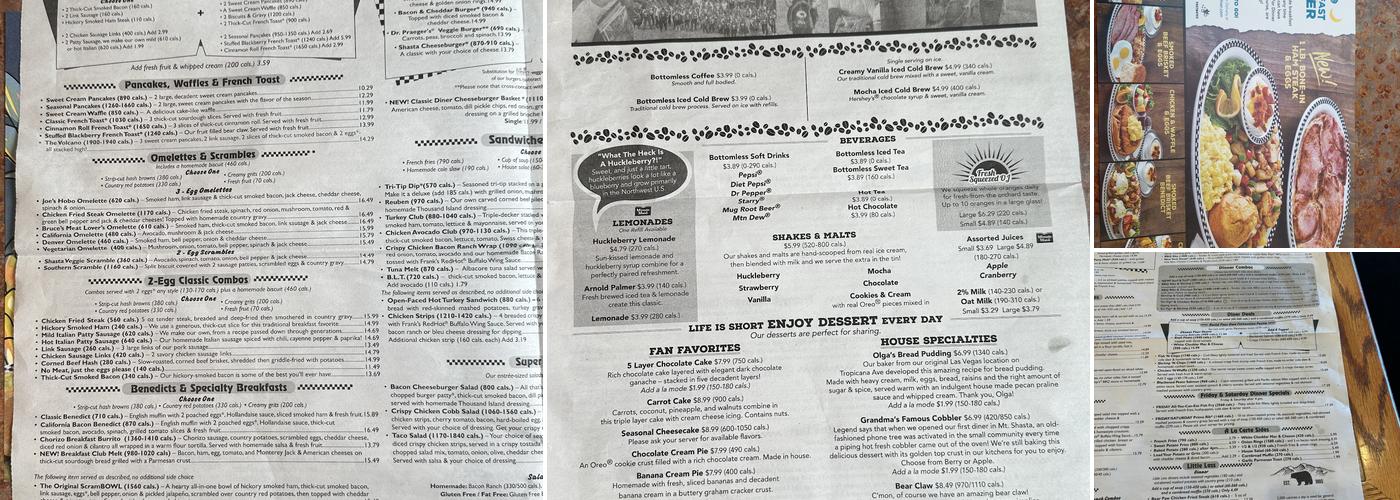 Black Bear Diner Lodi Menu
