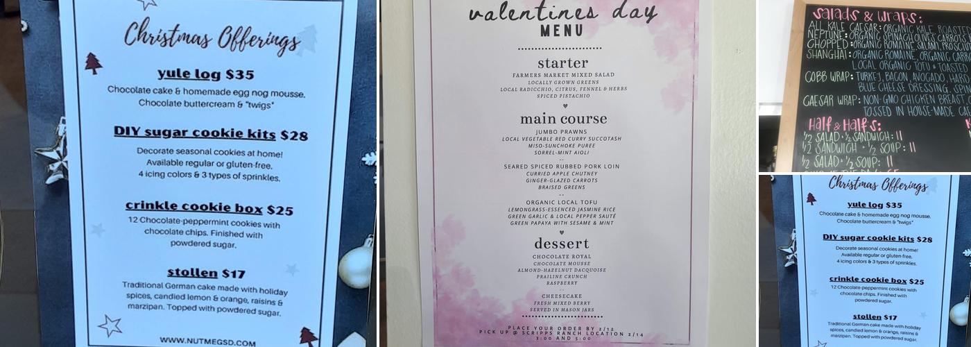 Nutmeg Bakery & Cafe Menu