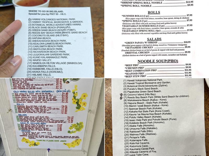 Pho 99 Menu