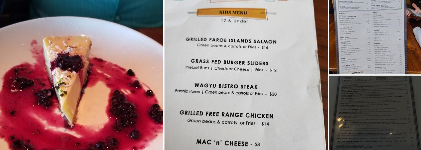 Shore Longboat Key Menu