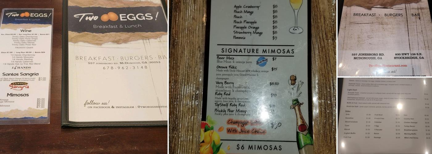 Two Eggs!- McDonough Menu