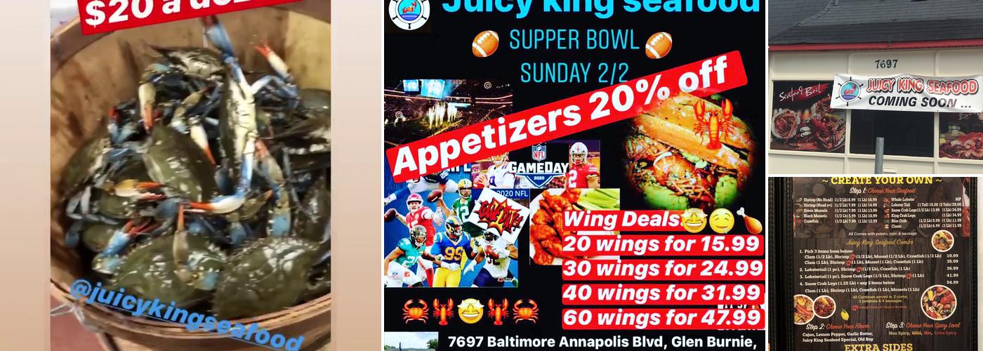 Juicy king seafood Menu