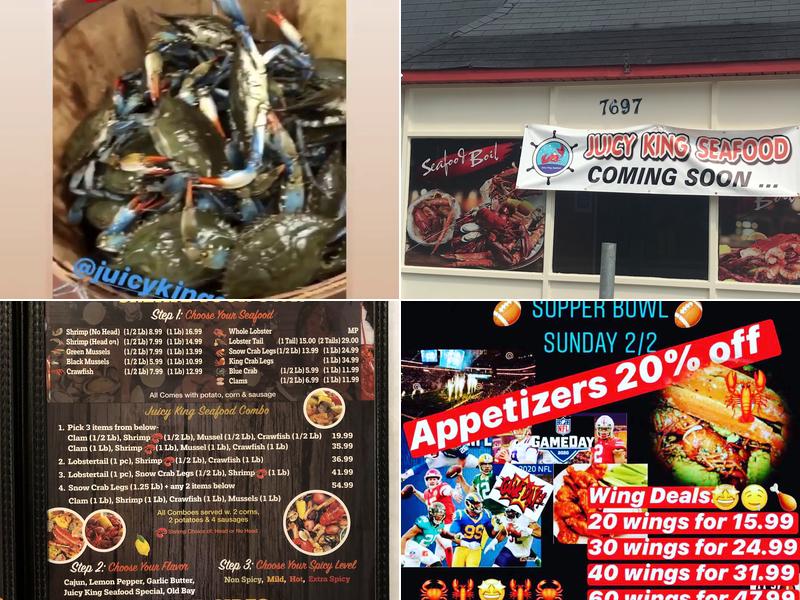 Juicy king seafood Menu