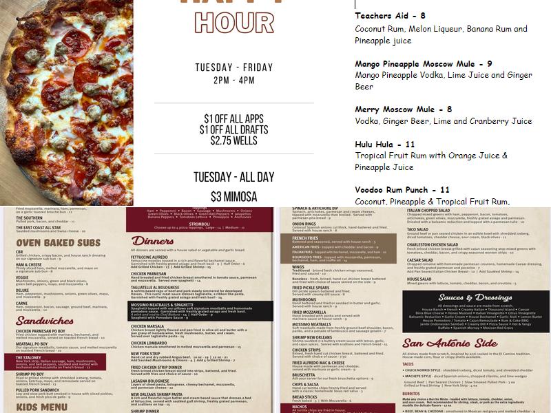 Lombardo's Pizzeria & Sports Bar Menu
