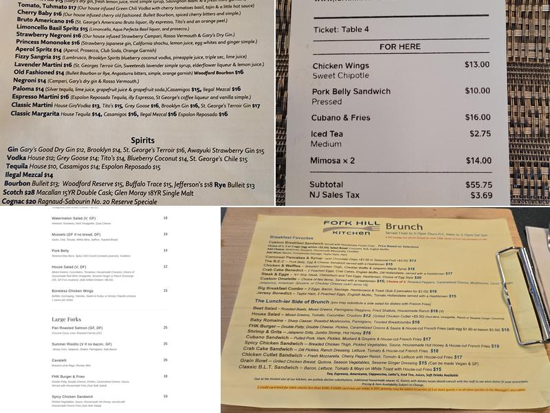 Fork Hill Kitchen Menu