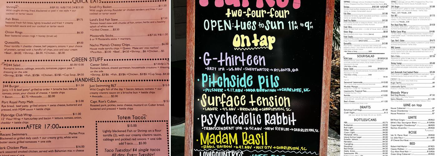 Marker 244 Menu