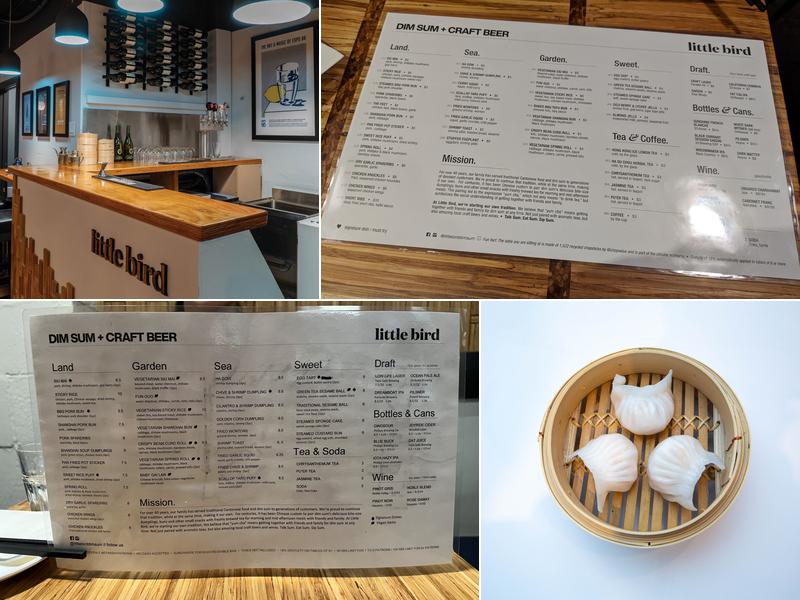 Little Bird Dim Sum + Craft Beer Menu