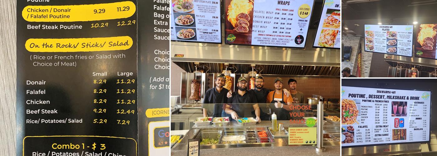 Shawarma 401 Menu