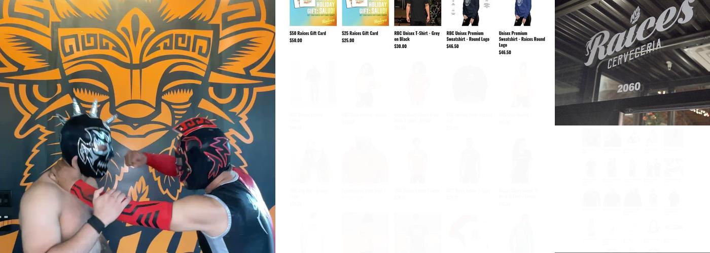 Raíces Brewing Company Menu