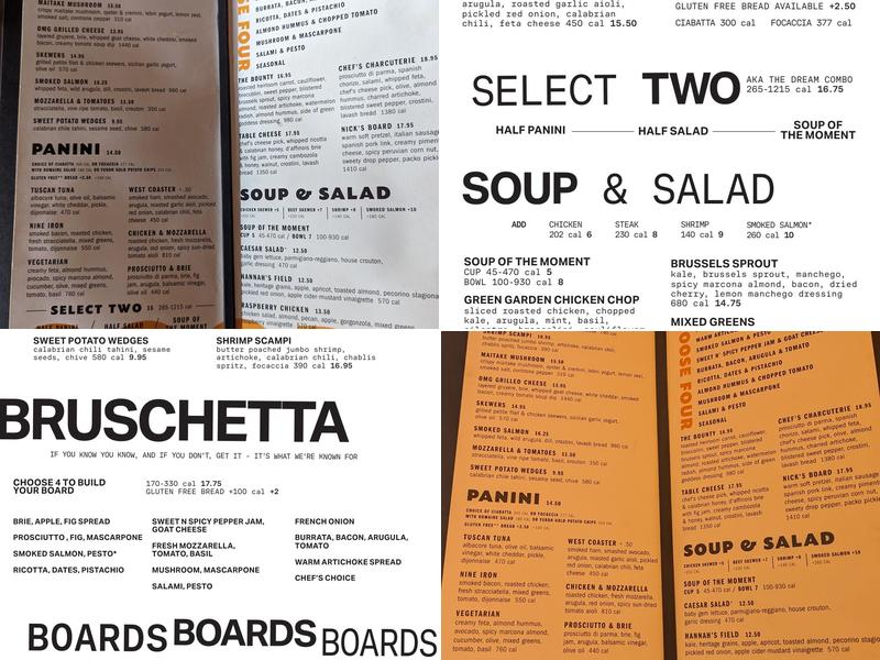 Postino Broadway Menu