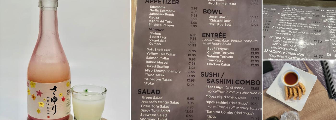 Ugly Tuna Sushi Menu