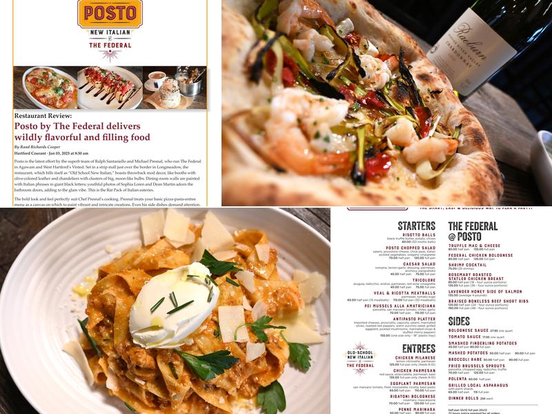 Posto Italian Menu