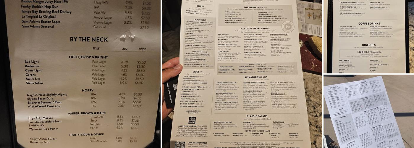 Firebirds Wood Fired Grill Menu