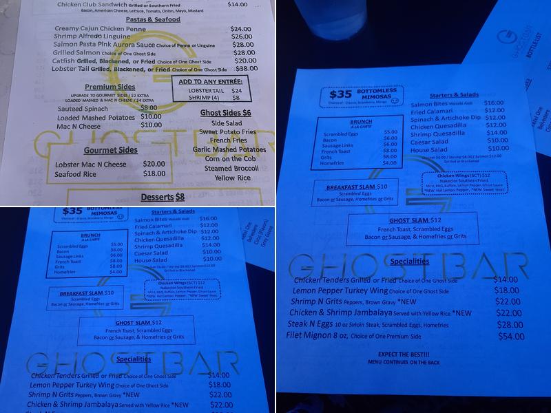 GhostBar Menu
