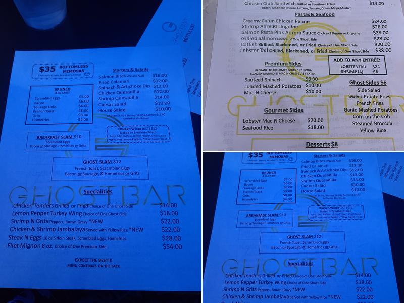 GhostBar Menu