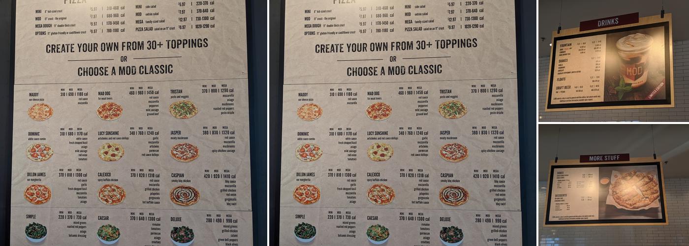 MOD Pizza Menu