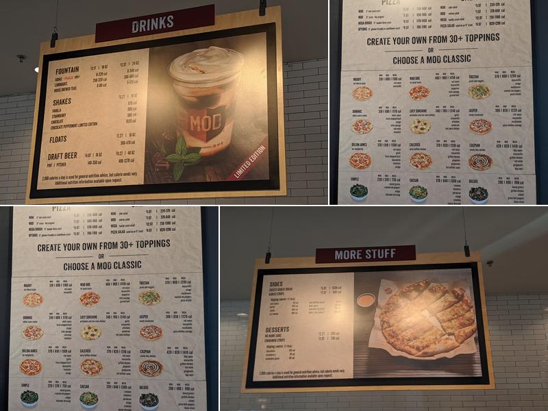 MOD Pizza Menu