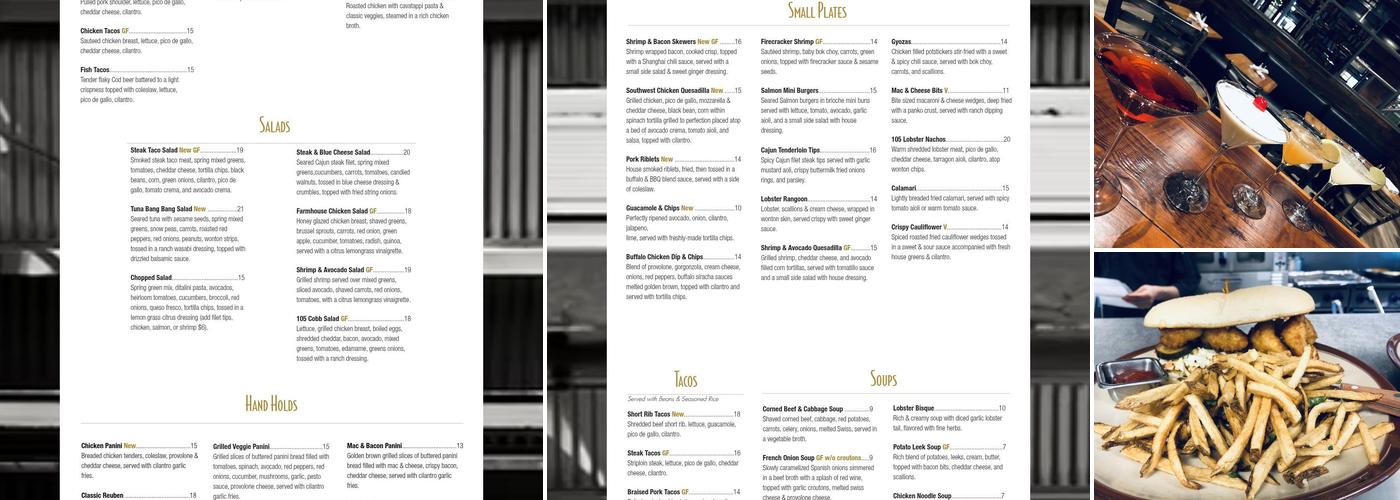 GroundLevel 105 Menu