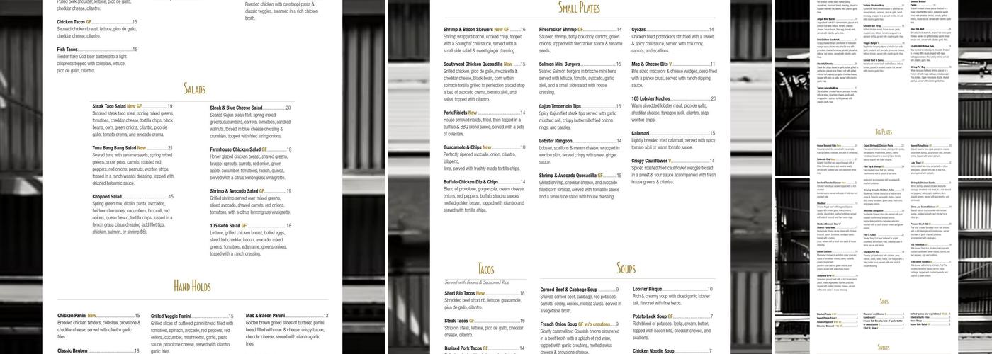 GroundLevel 105 Menu