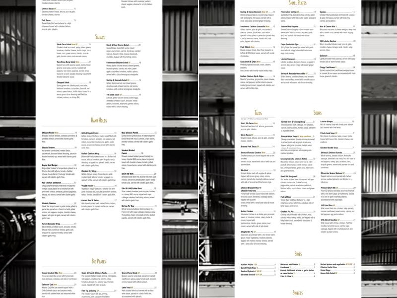 GroundLevel 105 Menu