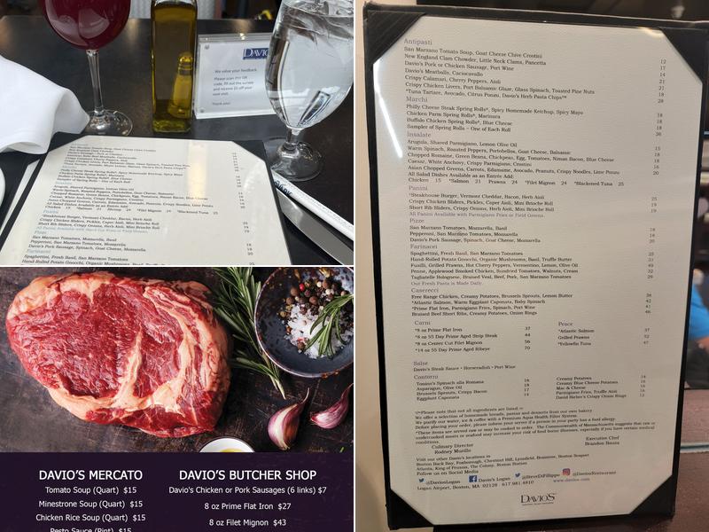Davio's Steakhouse Menu
