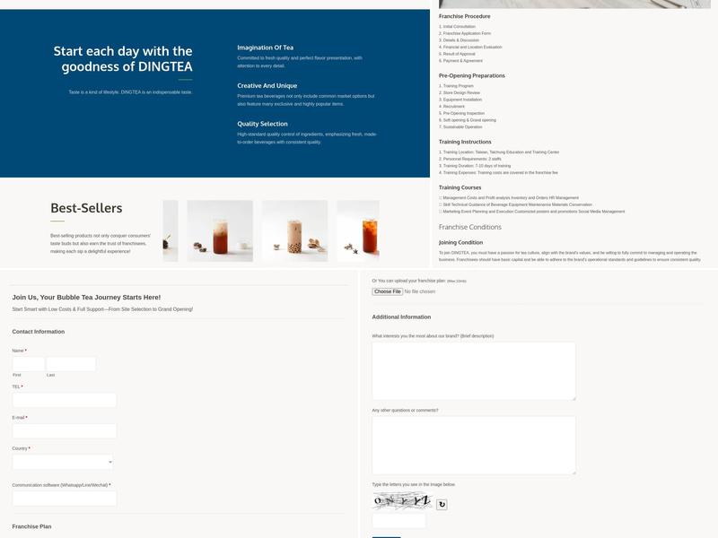 Ding Tea: Taiwanese Tea House Menu