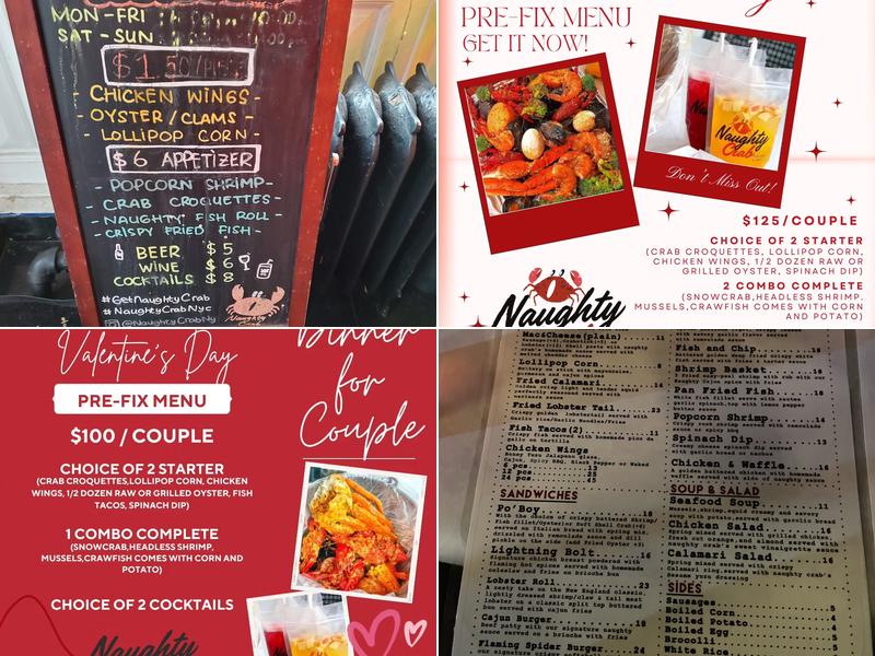Naughty Crab Menu