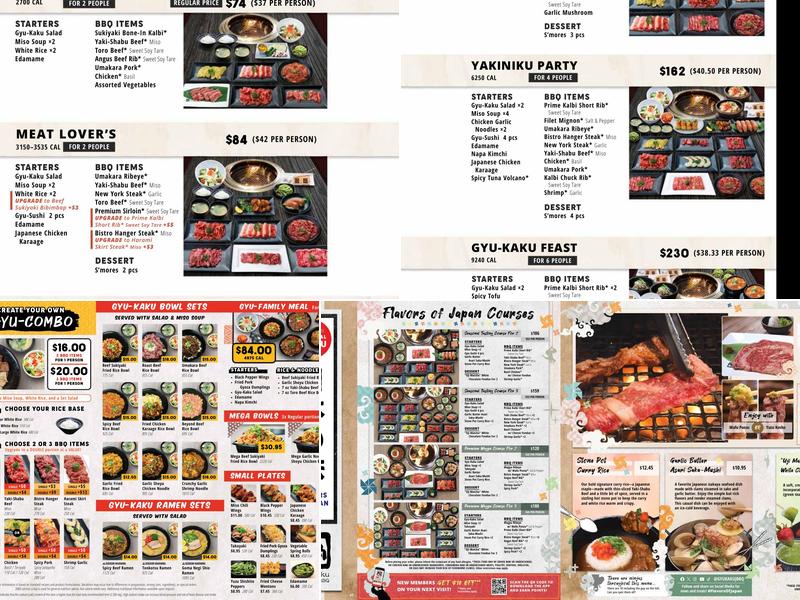 Gyu-Kaku Japanese BBQ Menu