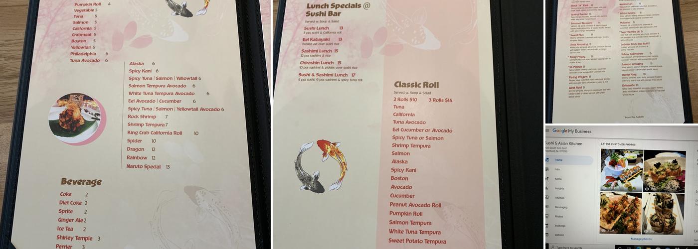 Sushi & Asian Kitchen Menu