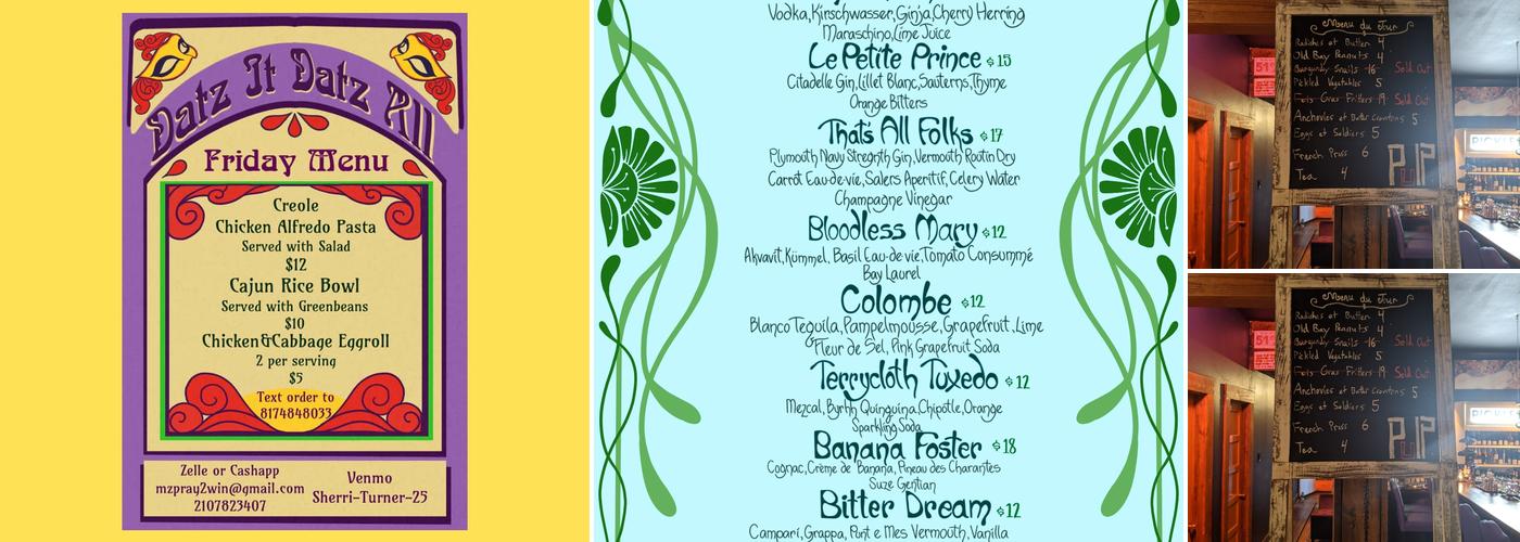 Pastiche Menu