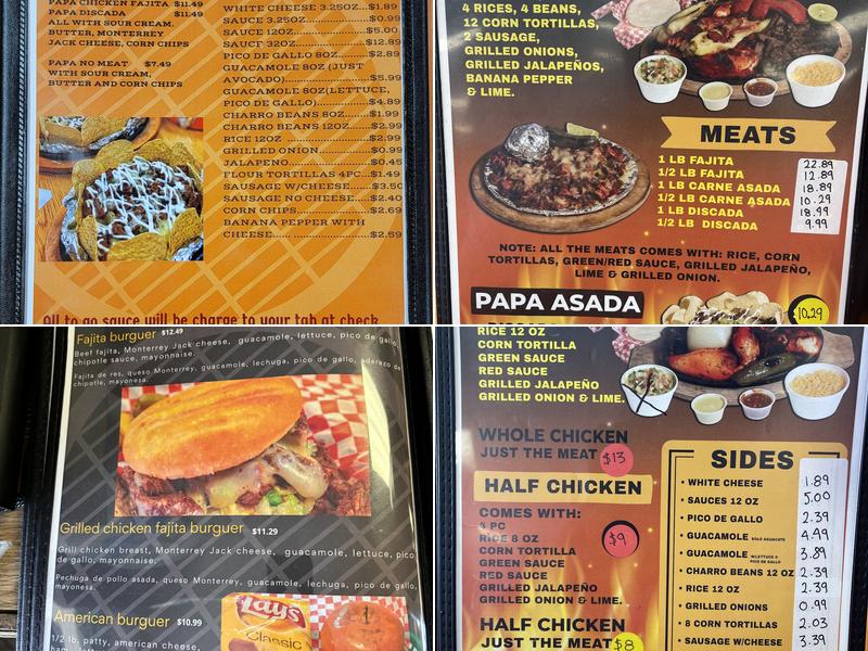 Pollos Asados Don Jose Menu