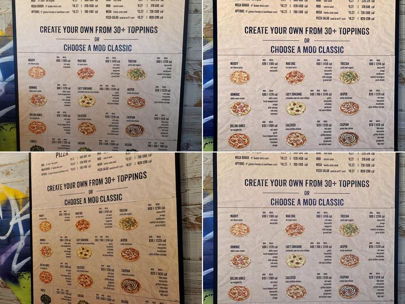 MOD Pizza Menu