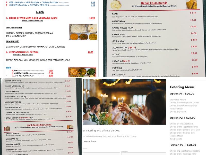Nepali Chulo Menu