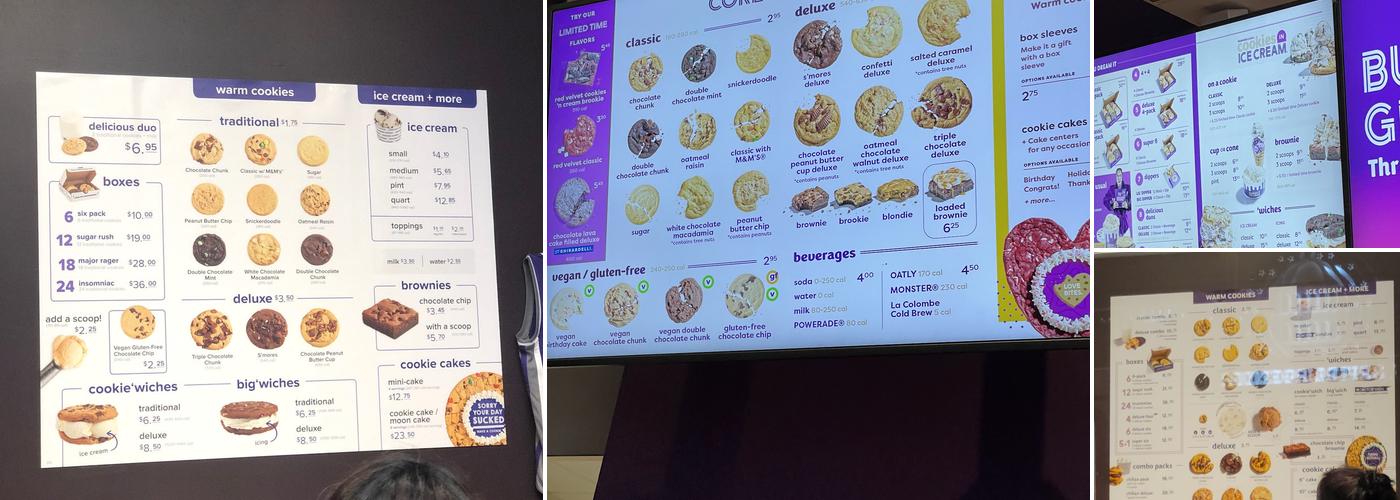 Insomnia Cookies Menu