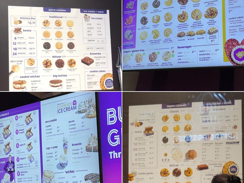Insomnia Cookies Menu