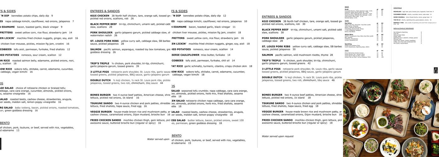 Spinning Bones Menu