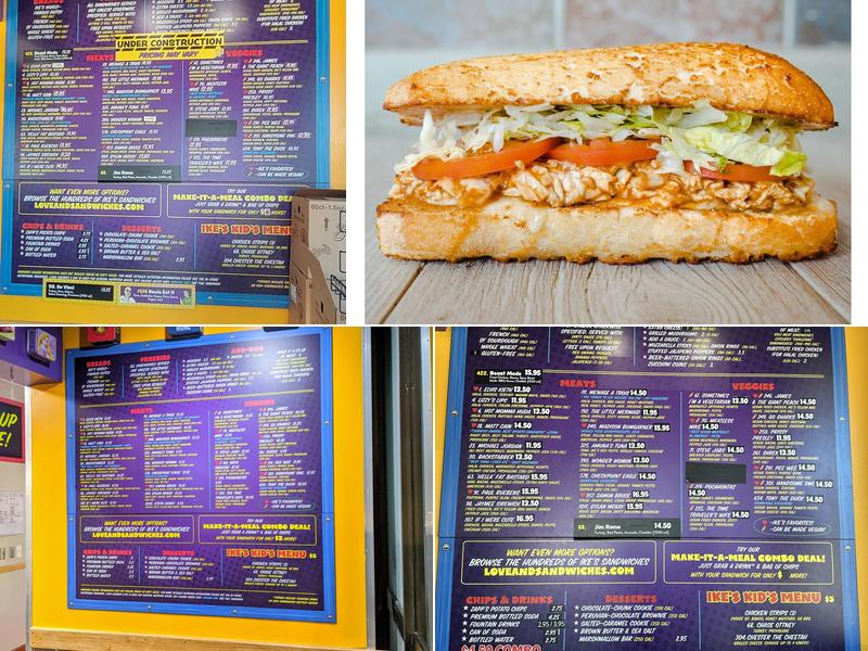 Ike's Love & Sandwiches Menu