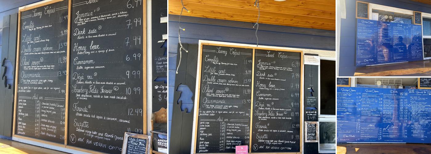 Café Crêpe Menu