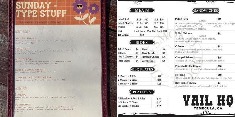The Daisy Menu