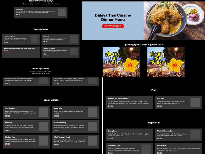 Dalaya Menu