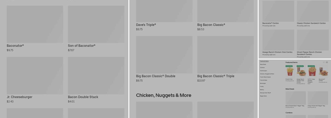 Wendy's Menu