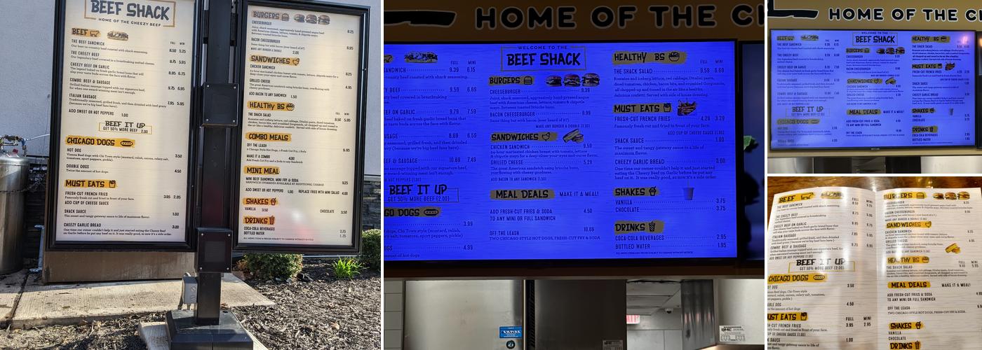Beef Shack Menu
