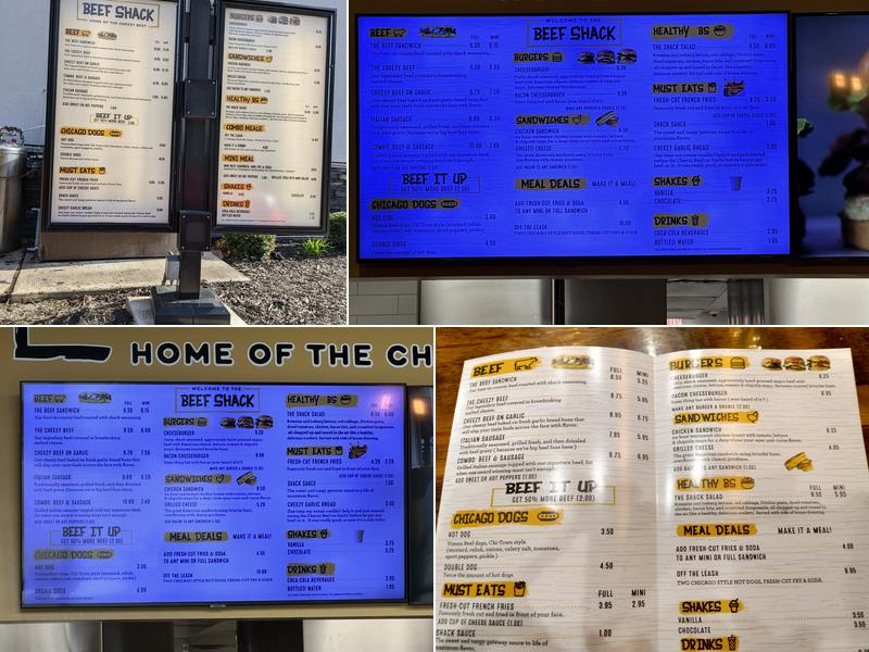 Beef Shack Menu
